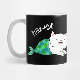 Purrmaid Cute Cat Mermaid Pun Mug